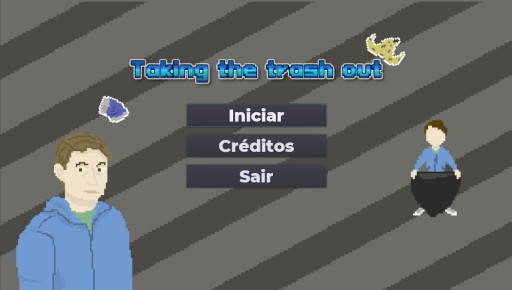 Visual novel with a character talking