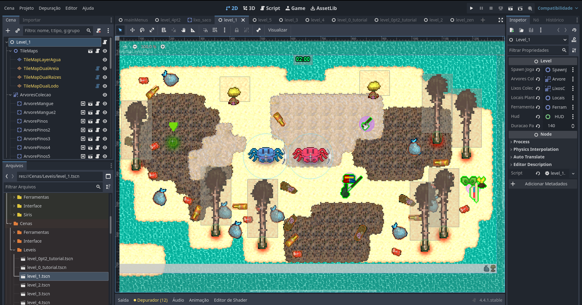 Jogo na engine godot
